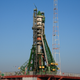La nave antes de ser enviada al espacio en el cosmódromo de Baikonur, en Kazajistán. Foto vía: RSC Energia.